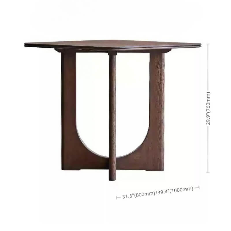 31.5″ Rectangle Walnut Dining Table - Wood Top - Seats 2-4 - Rustic