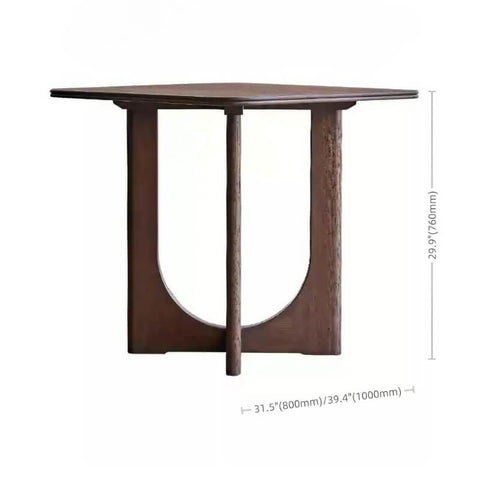 31.5″ Rectangle Walnut Dining Table - Wood Top - Seats 2-4 - Rustic