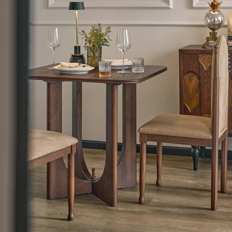 31.5″ Rectangle Walnut Dining Table - Wood Top - Seats 2-4 - Rustic