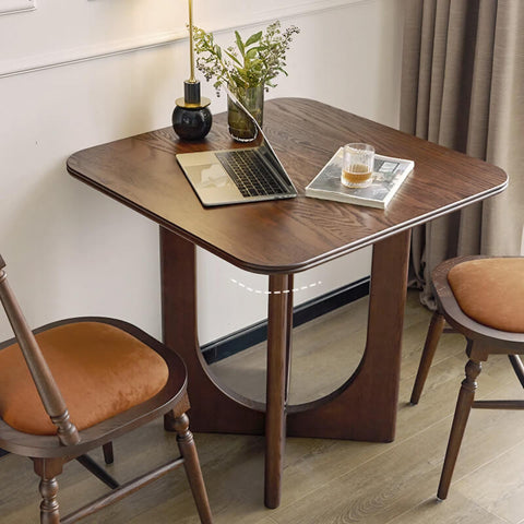 31.5″ Rectangle Walnut Dining Table - Wood Top - Seats 2-4 - Rustic