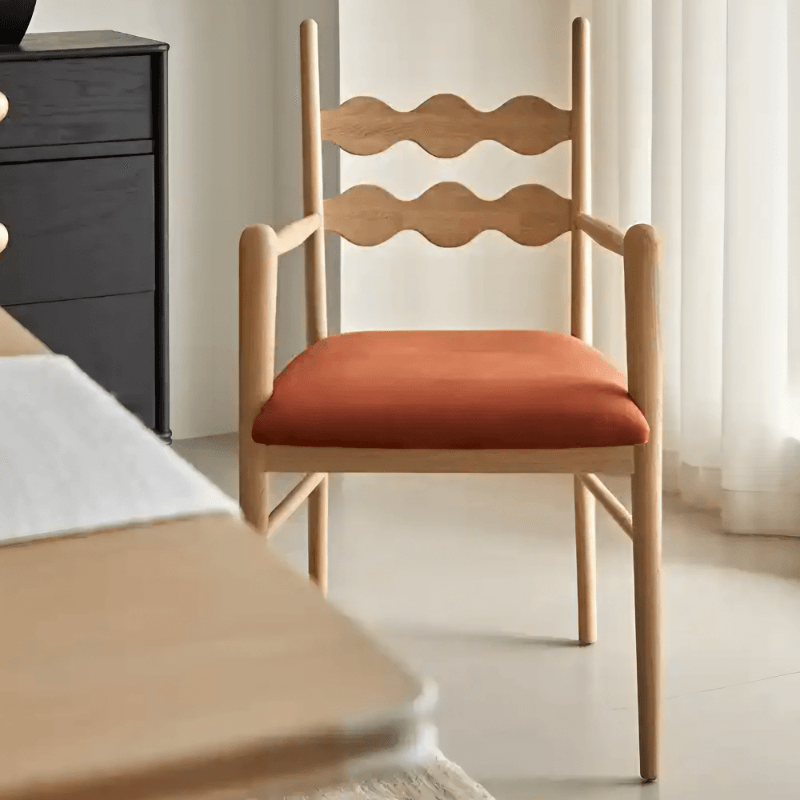 35" Velvet Upholstered Arm Chair with Back - Black Leg, Modern Style