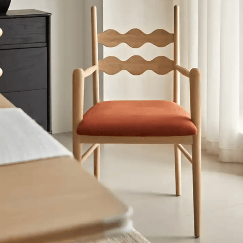 35" Velvet Upholstered Arm Chair with Back - Black Leg, Modern Style