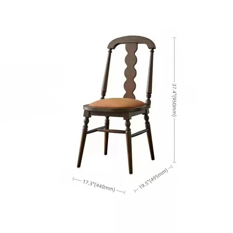 37.4″ Velvet Upholstered Dining Chair - Mid-Century Modern, Solid Wood Frame, Walnut Legs