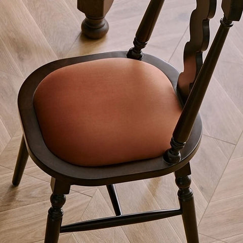 37.4″ Velvet Upholstered Dining Chair - Mid-Century Modern, Solid Wood Frame, Walnut Legs