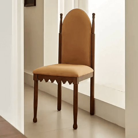 39″ Upholstered Velvet Dining Chair - Mid-Century Modern - Black Legs - Set of 2