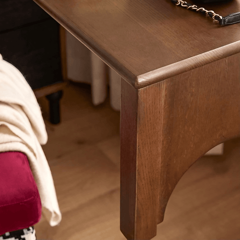 47″ Dark Walnut Solid Wood Vanity - Rustic Style with Drawers and Storage