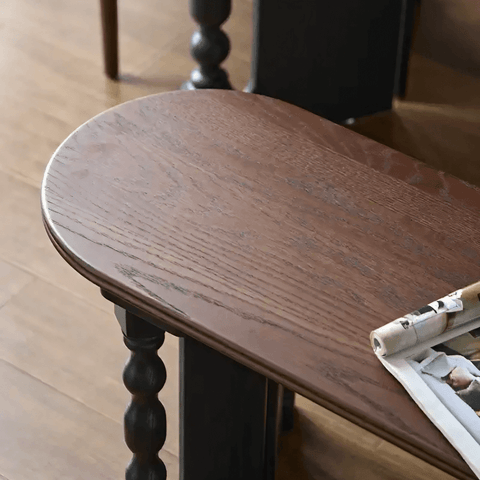 47″ Solid Wood Bench Dining Chair - Mid-Century Modern