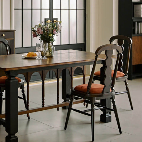 63″ Rectangle Walnut Wood Dining Table - Seats 4-6 - Mid-Century Modern