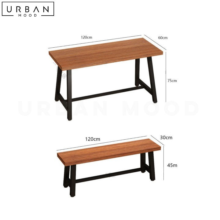ADAMKI Outdoor Solid Wood Dining Table Modern Design - URBANMOOD