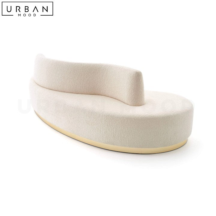AFIRAS Minimalist Boucle Sofa Pine Wood Structure - URBANMOOD