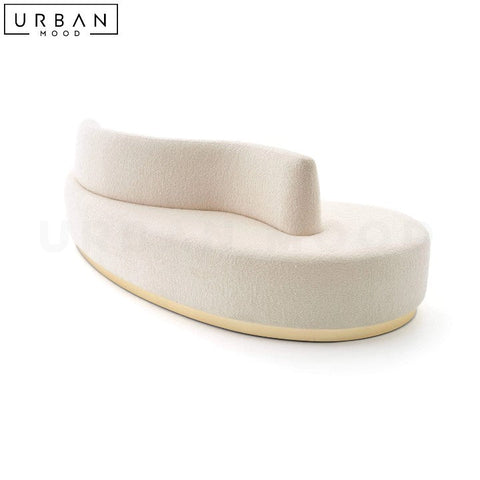 AFIRAS Minimalist Boucle Sofa Pine Wood Structure - URBANMOOD