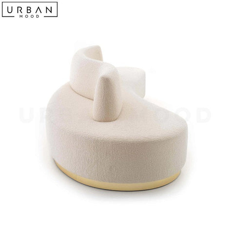 AFIRAS Minimalist Boucle Sofa Pine Wood Structure - URBANMOOD