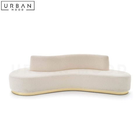 AFIRAS Minimalist Boucle Sofa Pine Wood Structure - URBANMOOD
