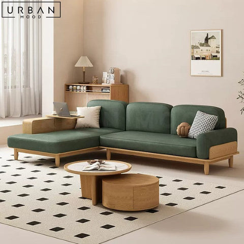AINO Japandi Fabric Sofa Minimalist Japanese Scandinavian Design - URBANMOOD