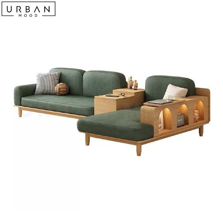 AINO Japandi Fabric Sofa Minimalist Japanese Scandinavian Design - URBANMOOD