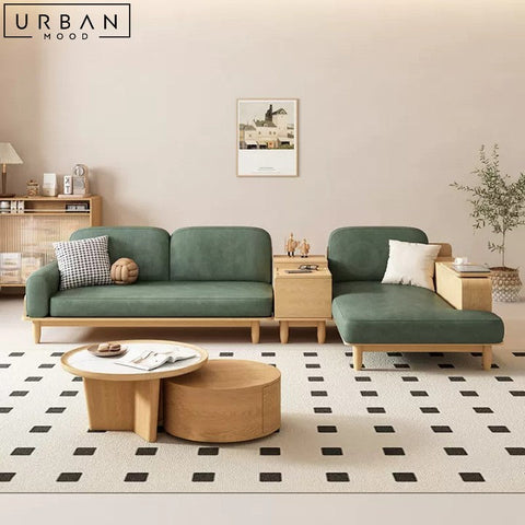 AINO Japandi Fabric Sofa Minimalist Japanese Scandinavian Design - URBANMOOD