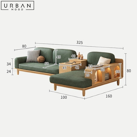 AINO Japandi Fabric Sofa Minimalist Japanese Scandinavian Design - URBANMOOD