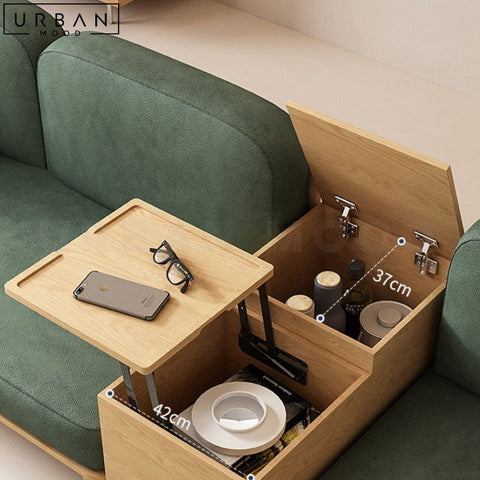 AINO Japandi Fabric Sofa Minimalist Japanese Scandinavian Design - URBANMOOD