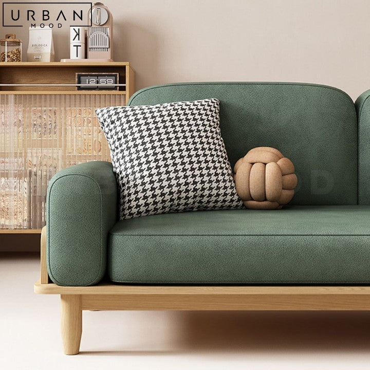 AINO Japandi Fabric Sofa Minimalist Japanese Scandinavian Design - URBANMOOD