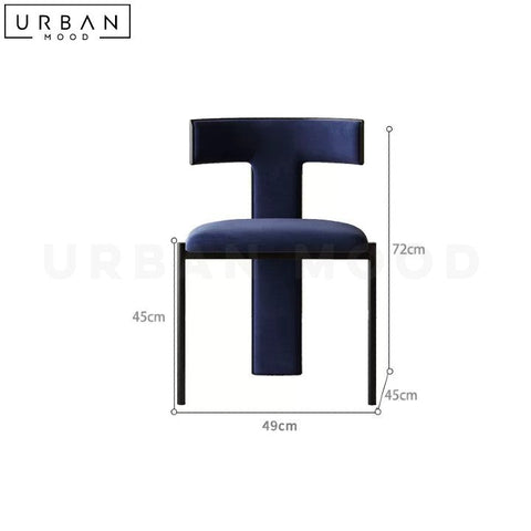 ALCINA Modern Velvet Dining Chair with Carbon Steel Frame - URBANMOOD