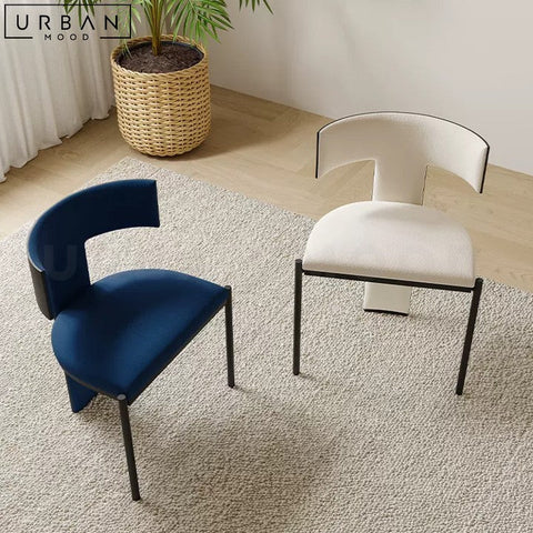 ALCINA Modern Velvet Dining Chair with Carbon Steel Frame - URBANMOOD