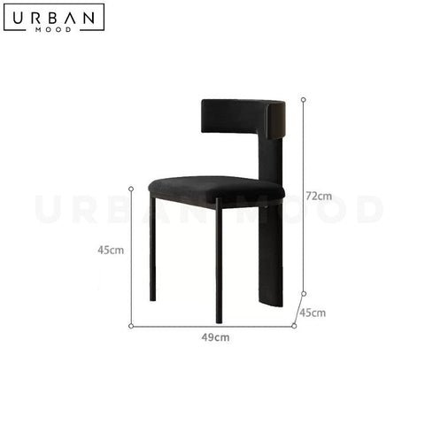 ALCINA Modern Velvet Dining Chair with Carbon Steel Frame - URBANMOOD