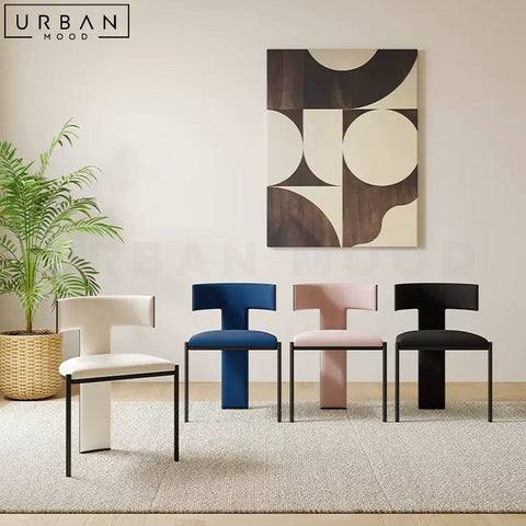ALCINA Modern Velvet Dining Chair with Carbon Steel Frame - URBANMOOD