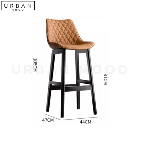 ALEXAN Scandinavian Modern Leather Bar Stool - URBANMOOD