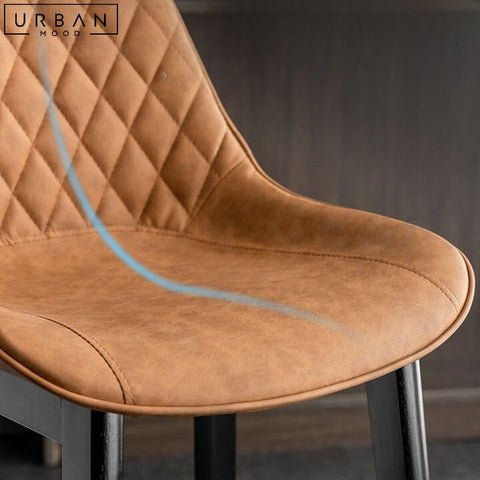 ALEXAN Scandinavian Modern Leather Bar Stool - URBANMOOD