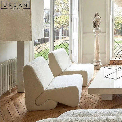 ANAM Modern Boucle Leisure Chair Cozy Hygge Design - URBANMOOD