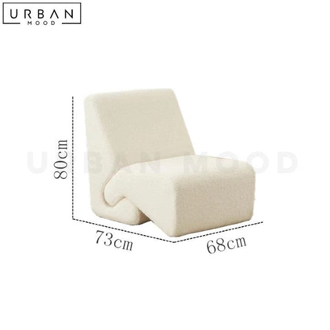 ANAM Modern Boucle Leisure Chair Cozy Hygge Design - URBANMOOD