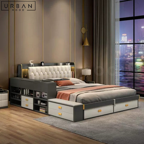 ANAYA Modern Storage Bedframe with Sleek Design - URBANMOOD