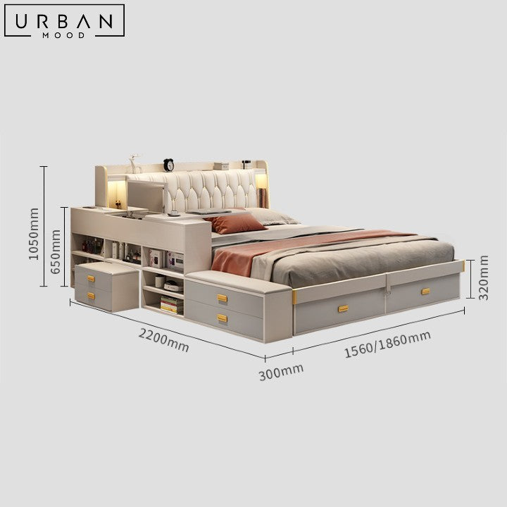 ANAYA Modern Storage Bedframe with Sleek Design - URBANMOOD