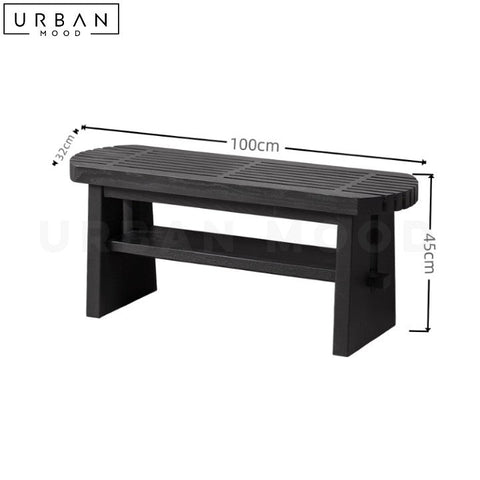 ANGELIKA Modern Solid Wood Ash Entrance Bench - URBANMOOD