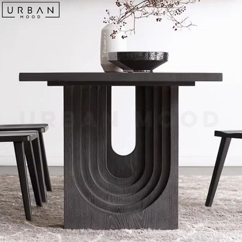 AVALOS Modern Solid Wood Dining Table Durable Classic - URBANMOOD