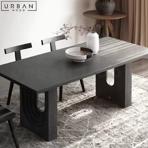 AVALOS Modern Solid Wood Dining Table Durable Classic - URBANMOOD