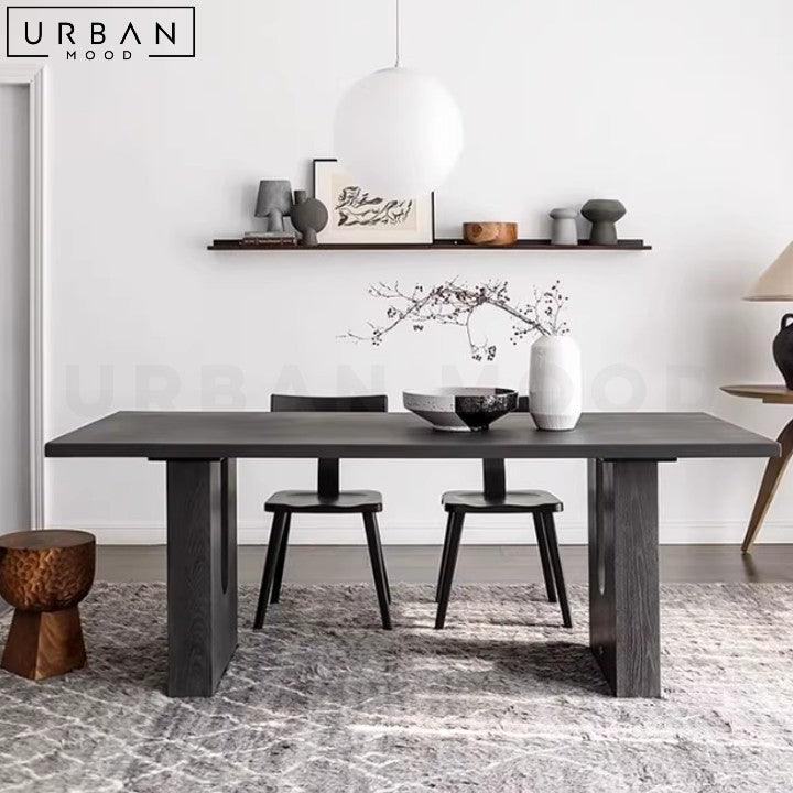 AVALOS Modern Solid Wood Dining Table Durable Classic - URBANMOOD