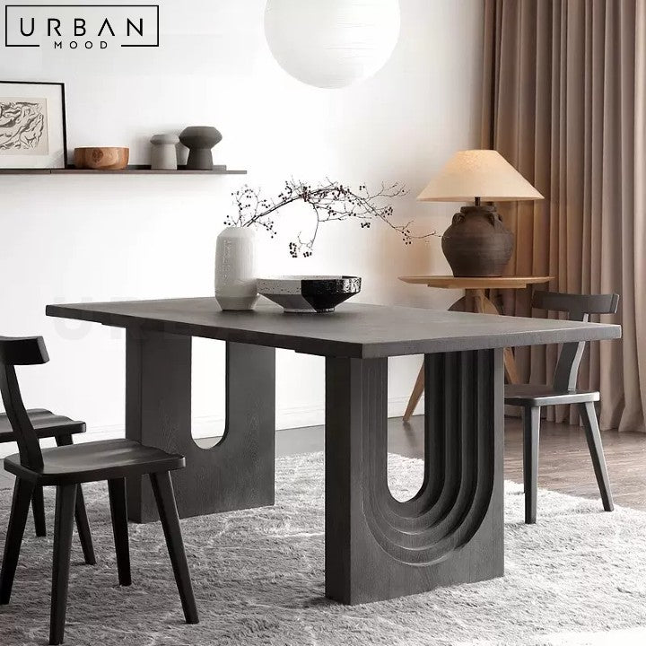 AVALOS Modern Solid Wood Dining Table Durable Classic - URBANMOOD