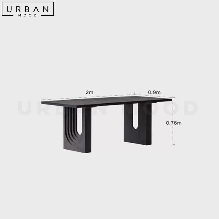 AVALOS Modern Solid Wood Dining Table Durable Classic - URBANMOOD