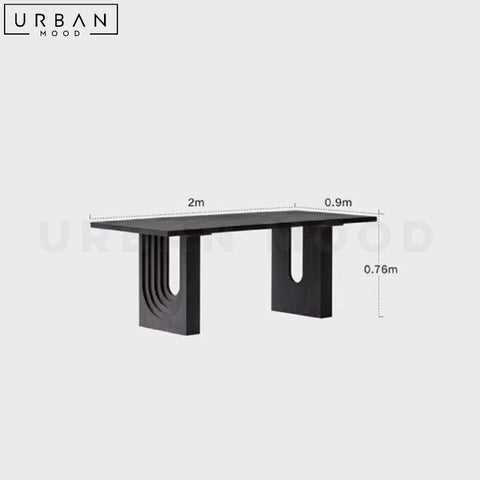 AVALOS Modern Solid Wood Dining Table Durable Classic - URBANMOOD