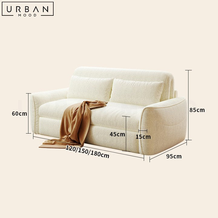 BAIRD Modern Electric Boucle Sofa Bed Contemporary Design - URBANMOOD