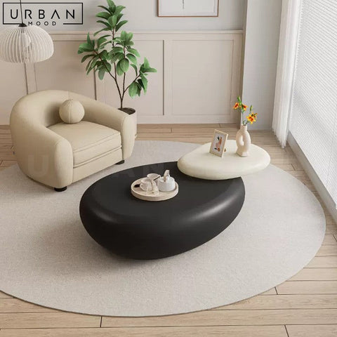 BALLE Modern Hygge Swivel Coffee Table with Side Tray - URBANMOOD