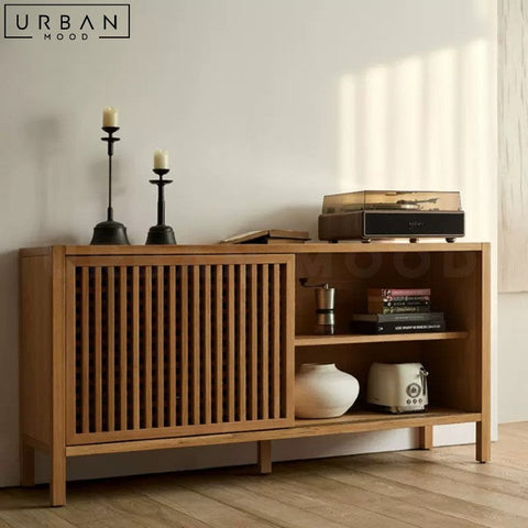 BANEGA Japandi Minimalist Solid Wood Sideboard - URBANMOOD