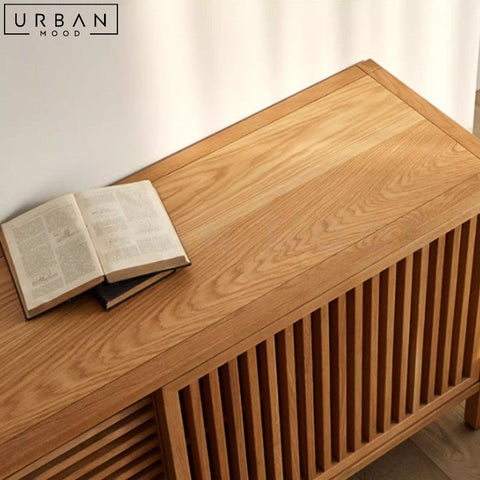 BANEGA Japandi Minimalist Solid Wood Sideboard - URBANMOOD