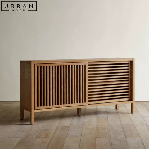 BANEGA Japandi Minimalist Solid Wood Sideboard - URBANMOOD