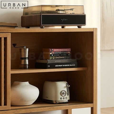 BANEGA Japandi Minimalist Solid Wood Sideboard - URBANMOOD