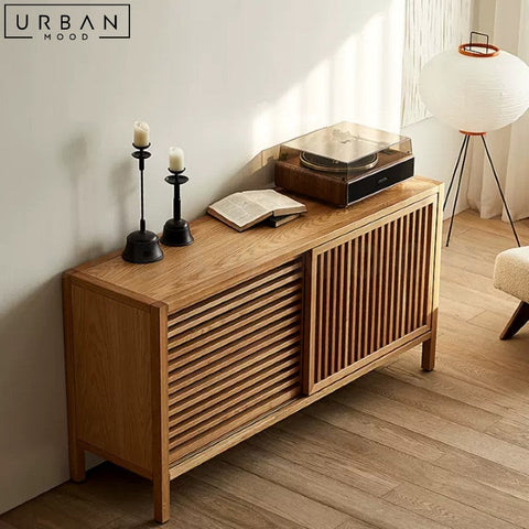 BANEGA Japandi Minimalist Solid Wood Sideboard - URBANMOOD