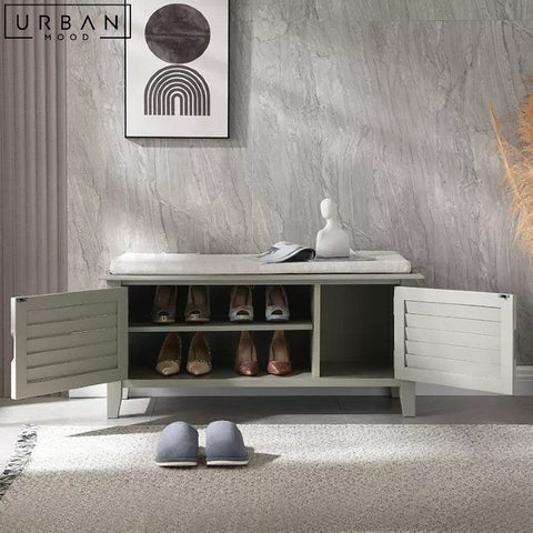 BARING Modern Entryway Bench with Shoe Storage - URBANMOOD