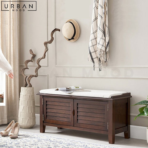 BARING Modern Entryway Bench with Shoe Storage - URBANMOOD