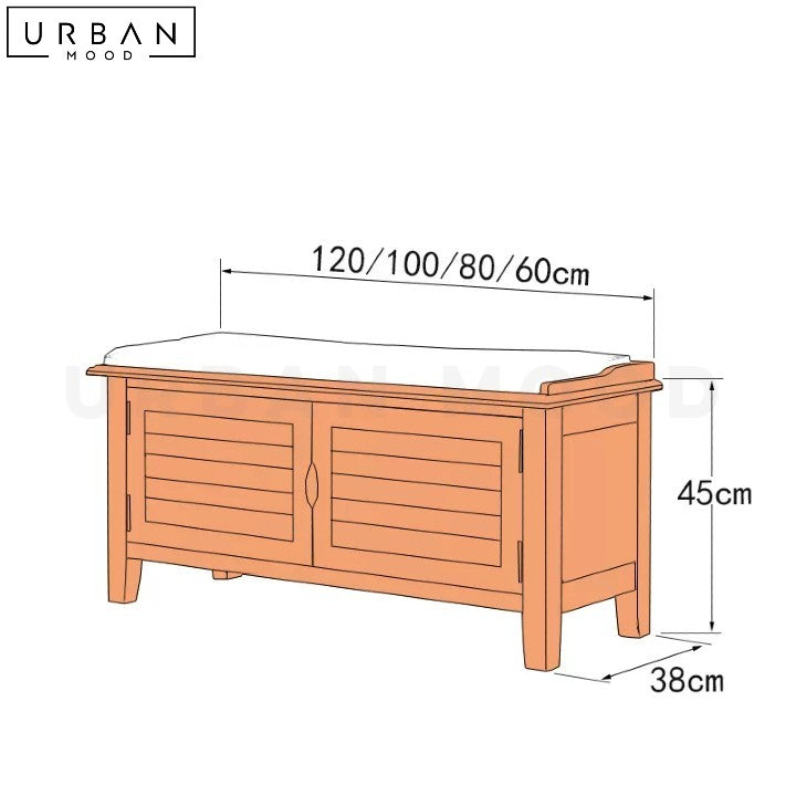 BARING Modern Entryway Bench with Shoe Storage - URBANMOOD